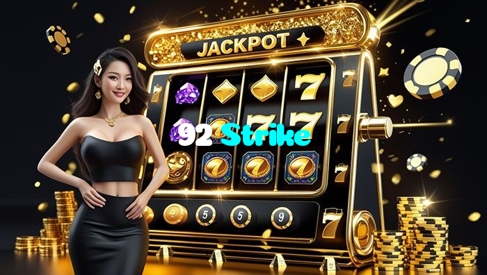 92 Strike casino presented on mobile device in Pakistan with slots and live games